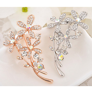 Сладостных 6 см Для Женщин многоцветный Rhinestone сплава Броши (золото, серебро) (1 шт)