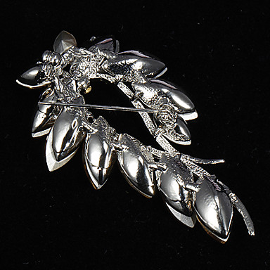 Золотой горный хрусталь листьев брошь