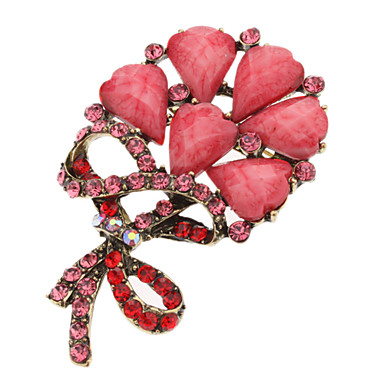 Красная лента угол резания Смола бриллиантовая брошь