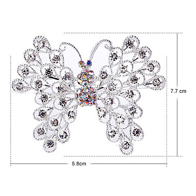 Свадебный стиль Элегантный Посеребренная горный хрусталь брошь (случайный цвет)