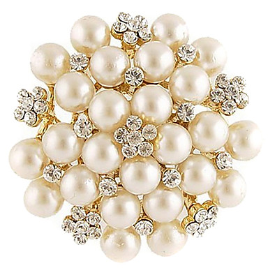 Высокое качество медного сплава отделкой из жемчуга покрытием Брошь