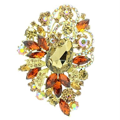 8.5cm сплава и горный хрусталь Цветочные Брошь Pin (больше цветов)