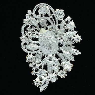 8.5cm сплава и горный хрусталь Цветочные Брошь Pin (больше цветов)