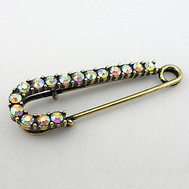 Мода 6.5cm Для Женщин многоцветный Rhinestone Брошь (красный, белый, многоцветный) (1 шт)