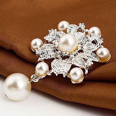 Свадебный стиль Элегантный Посеребренная горный хрусталь брошь (случайный цвет)