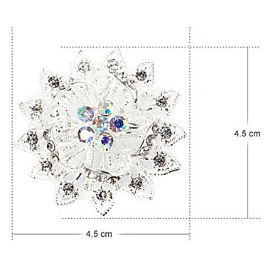 Свадебный стиль Элегантный Посеребренная горный хрусталь брошь (случайный цвет)