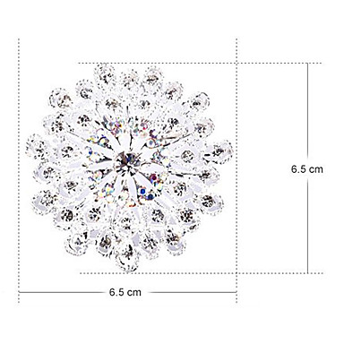 Свадебный стиль Элегантный Посеребренная горный хрусталь брошь (случайный цвет)
