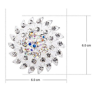 Свадебный стиль Элегантный Посеребренная горный хрусталь брошь (случайный цвет)