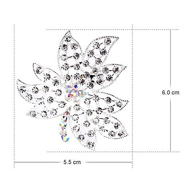 Свадебный стиль Элегантный Посеребренная горный хрусталь брошь (случайный цвет)