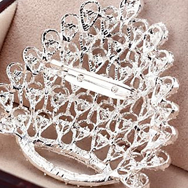 Свадебный стиль Элегантный Посеребренная горный хрусталь брошь (случайный цвет)