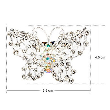 Свадебный стиль Элегантный Посеребренная горный хрусталь брошь (случайный цвет)
