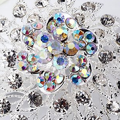 Свадебный стиль Элегантный Посеребренная горный хрусталь брошь (случайный цвет)