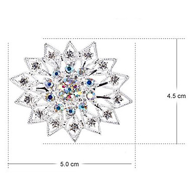 Свадебный стиль Элегантный Посеребренная горный хрусталь брошь (случайный цвет)