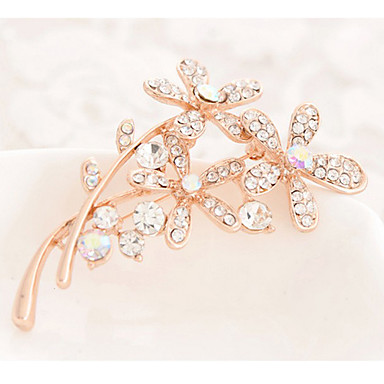 Сладостных 6 см Для Женщин многоцветный Rhinestone сплава Броши (золото, серебро) (1 шт)
