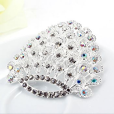 Свадебный стиль Элегантный Посеребренная горный хрусталь брошь (случайный цвет)