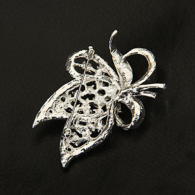 Посеребренная Полный брошь Rhinestone