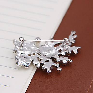 Изысканные формы цветка Rhinestone перлы Женский Броши (Random Color)