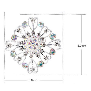 Свадебный стиль Элегантный Посеребренная горный хрусталь брошь (случайный цвет)