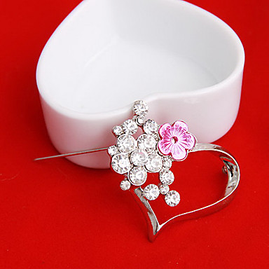 полые цветок брошь сердце