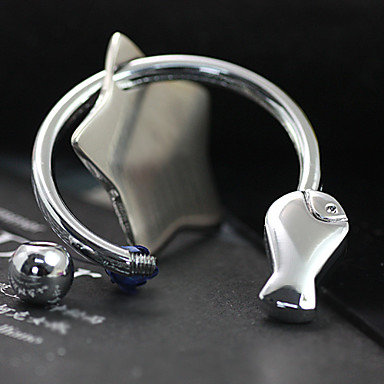 Металл Silver Star Shaped брелок