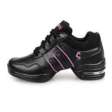 Женская верх из воздухопроницаемой кожи Бальные Современные Танцы Кроссовки Обувь для танцев с колодки (другие цвета)