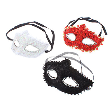 Кружевной узор Половина Маска для маскарада (случайный цвет)