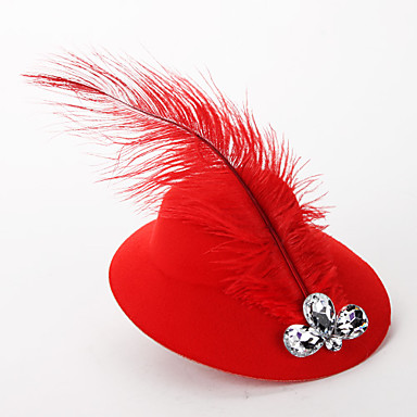 Хэллоуин Алмазный мини шляпа Fedor с заколки для костюма партии (разных цветов)