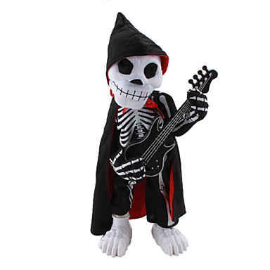 Танцы и играть на гитаре черепа с музыкой для Hoween Prty бюро украшения (4x)