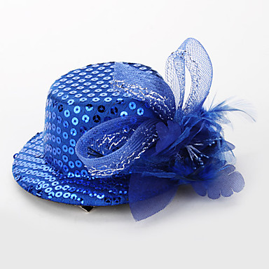 Хэллоуин блестками мини шляпа Fedor с заколки для костюма партии (разных цветов)