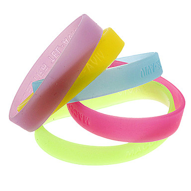 5 Pck Красочные резиновые Световой браслет