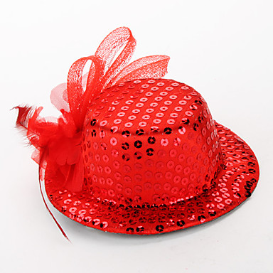 Хэллоуин блестками мини шляпа Fedor с заколки для костюма партии (разных цветов)