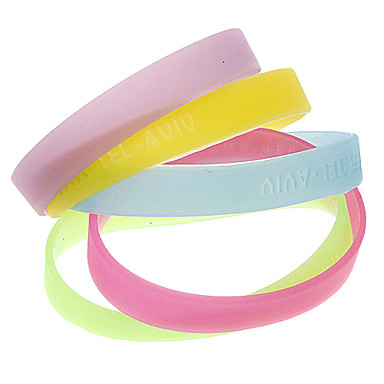 5 Pck Красочные резиновые Световой браслет