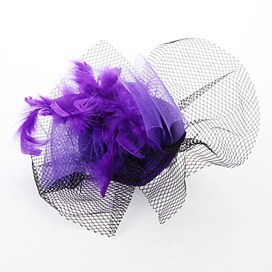 Хэллоуин перо цветок из ткани Чистая чародей волос Зажим для партии