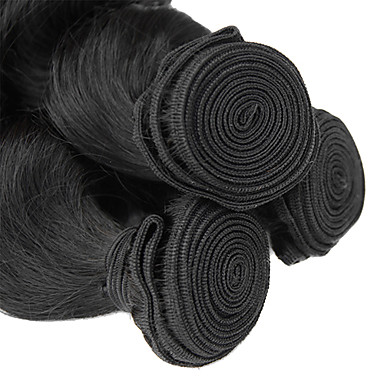 3шт Малайзии Богородицы освобождает волну класс 5А волос Weave 24inch Natural Black