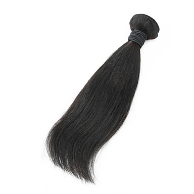 3шт монгольский девственницы прямых класс 5А волос Weave 10inch Natural Black