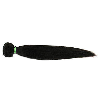 12 "100% человеческих волос прямой Natural Black Наращивание волос (может быть крашение)