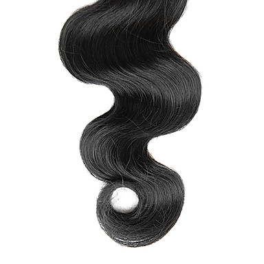 4шт 18INCH Natural Black Объемная волна монгольского Weave волос девственницы Связки