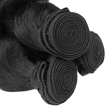 3шт Малайзии Богородицы освобождает волну класс 5А волос Weave 14inch Natural Black