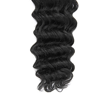 4шт 10inch Natural Black глубокая волна бразильские Weave волос девственницы Связки