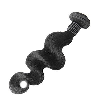 1шт 20inch Natural Black Объемная волна Малайзии Weave волос девственницы