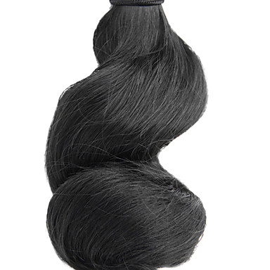 1шт 24inch Natural Black освобождает волну Малайзии Weave волос девственницы