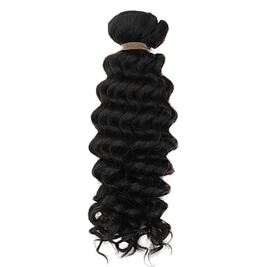 3шт Малайзии Богородицы Глубокое Вьющиеся класс 5А волос Weave 22inch Natural Black