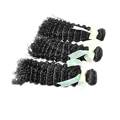 18INCH 100% Человеческие волосы Remy индейца афро фигурных Великой 5А Наращивание волос / соткать