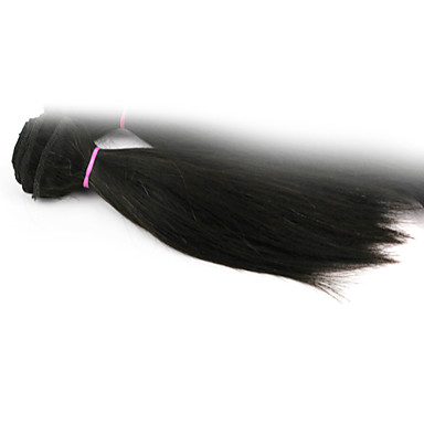 8 ", 10" 100% человеческих волос прямой Natural Black Наращивание волос (может быть крашение)