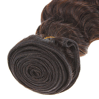 12 "100% человеческих волос глубокой волны Natural Black Расширение волос