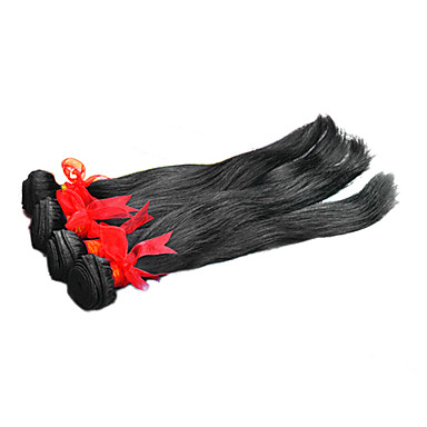 20inch Remy индейца 100% человеческий шелковые волосы прямые большое наращивание волос 5а / ткать
