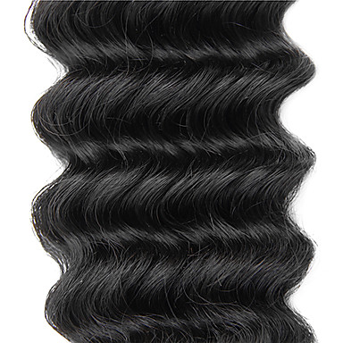 3шт Малайзии Богородицы глубокая волна класс 5А волос Weave 14inch Natural Black