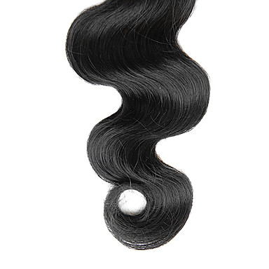 4шт 20Inch Natural Black Объемная волна монгольского Weave волос девственницы Связки