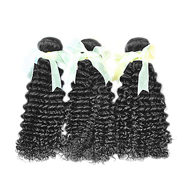18INCH 100% Человеческие волосы Remy индейца афро завитые Великий 5А выдвижения волос / Плетение