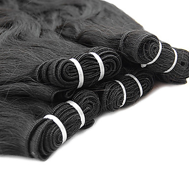 4шт 22inch Natural Black естественная волна китайских Weave волос девственницы Связки